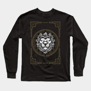 Lion Head With Classic Frame Ornaments Long Sleeve T-Shirt